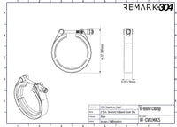 SS304 V-Band Clamp 2.5" / 63.5mm