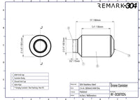 SS304 Anti-Drone Canister - Straight Inlet - 4" x 7.1"