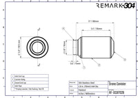 SS304 Anti-Drone Canister - Straight Inlet - 4" x 7.1"