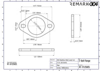 SS304 2.5" / 63.5mm 2-Bolt Exhaust Flanges