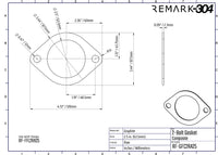 2.5" / 63.5mm 2-Bolt Gasket - Graphite