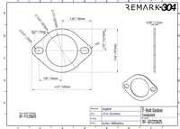 2.5" / 63.5mm 2-Bolt Gasket - Graphite