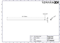 SS304 Hanger Rods - 0.31" / 8mm Diameter, Std Length