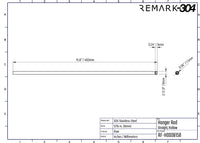 SS304 Hanger Rods - 0.31" / 8mm Diameter, Long Length