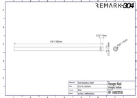 SS304 Hanger Rods - 0.47" / 12mm Diameter, Std Length