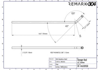 SS304 Hanger Rods - 0.39" / 10mm Diameter, Long Length