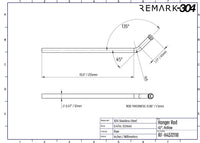 SS304 Hanger Rods - 0.47" / 12mm Diameter, Std Length