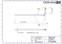 SS304 Hanger Rods - 0.31" / 8mm Diameter, Std Length
