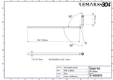 SS304 Hanger Rods - 0.31" / 8mm Diameter, Std Length