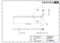 SS304 Hanger Rods - 0.39" / 10mm Diameter, Std Length