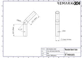 304 Stainless Steel 45° Mandrel Bends