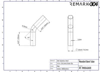 304 Stainless Steel 45° Mandrel Bends