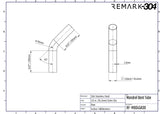 304 Stainless Steel 45° Mandrel Bends