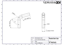 304 Stainless Steel 75° Mandrel Bends