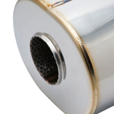SS304 Oval Muffler Canister - Center Inlet/Outlet - 7.1" x 5.7" x 7.9"