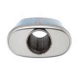 SS304 Oval Muffler Canister - Center Inlet/Outlet - 8.3" x 4.3" x 7.9"