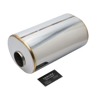 SS304 Oval Muffler Canister - Offset Inlet/Outlet - 7.1" x 5.7" x 11.8"
