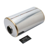 SS304 Oval Muffler Canister - Offset Inlet/Outlet - 7.1" x 5.7" x 11.8"