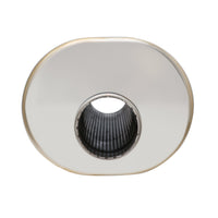 SS304 Oval Muffler Canister - Offset Inlet/Outlet - 7.1" x 5.7" x 11.8"