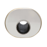 SS304 Oval Muffler Canister - Offset Inlet/Outlet - 7.1" x 5.7" x 11.8"