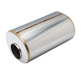 SS304 Oval Muffler Canister - Offset Inlet/Outlet - 7.1" x 5.7" x 11.8"