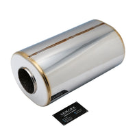 SS304 Oval Muffler Canister - Offset Inlet/Outlet - 7.1" x 5.7" x 11.8"