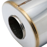 SS304 Oval Muffler Canister - Offset Inlet/Outlet - 7.1" x 5.7" x 11.8"