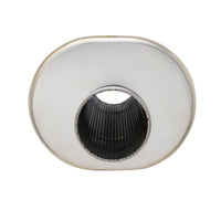 SS304 Oval Muffler Canister - Offset Inlet/Outlet - 7.1" x 5.7" x 11.8"
