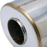 SS304 Oval Muffler Canister - Center Inlet/Outlet - 7.1" x 5.7" x 11.8"