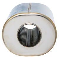 SS304 Oval Muffler Canister - Center Inlet/Outlet - 7.1" x 5.7" x 11.8"