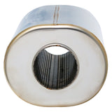 SS304 Oval Muffler Canister - Center Inlet/Outlet - 7.1" x 5.7" x 11.8"