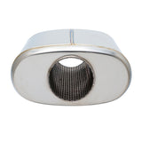 SS304 Oval Muffler Canister - Center Inlet/Outlet - 8.3" x 4.3" x 11.8"