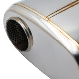 SS304 Oval Muffler Canister - Offset Inlet/Outlet - 8.3" x 4.3" x 11.8"