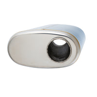 SS304 Oval Muffler Canister - Offset Inlet/Outlet - 8.3" x 4.3" x 11.8"
