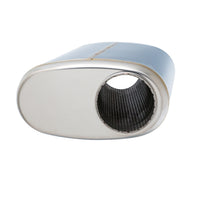 SS304 Oval Muffler Canister - Offset Inlet/Outlet - 8.3" x 4.3" x 11.8"