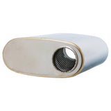 SS304 Oval Muffler Canister - Offset Inlet/Outlet - 8.9" x 4.0" x 11.8"