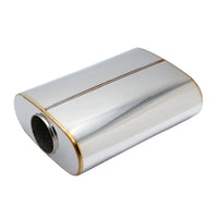 SS304 Oval Muffler Canister - Offset Inlet/Outlet - 8.9" x 4.0" x 11.8"