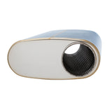 SS304 Oval Muffler Canister - Offset Inlet/Outlet - 8.9" x 4.0" x 11.8"