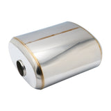 SS304 Oval Muffler Canister - Offset Inlet/Outlet - 11.0" x 6.3" x 11.8"