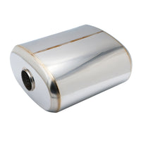 SS304 Oval Muffler Canister - Offset Inlet/Outlet - 11.0" x 6.0" x 11.8"