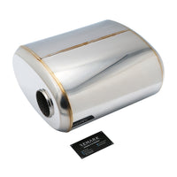 SS304 Oval Muffler Canister - Offset Inlet/Outlet - 11.0" x 6.0" x 11.8"