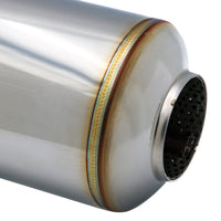 SS304 Round Resonator Canister - Center Inlet/Outlet - 4.7" x 7.9"