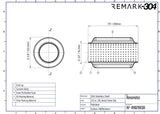 SS304 Round Resonator Canister - Center Inlet/Outlet - 4.7" x 7.9"
