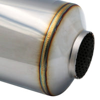 SS304 Round Resonator Canister - Center Inlet/Outlet - 5.1" x 7.9"