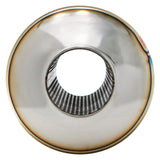SS304 Round Resonator Canister - Center Inlet/Outlet - 5.7" x 7.9"
