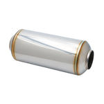 SS304 Round Resonator Canister - Center Inlet/Outlet - 4.7" x 11.8"
