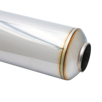 SS304 Round Resonator Canister - Center Inlet/Outlet - 4.7" x 11.8"