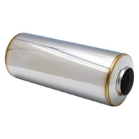 SS304 Round Resonator Canister - Center Inlet/Outlet - 5.7" x 15.7"