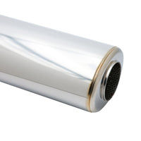 SS304 Oval Resonator Canister - Center Inlet/Outlet - 6.0" x 15.7"